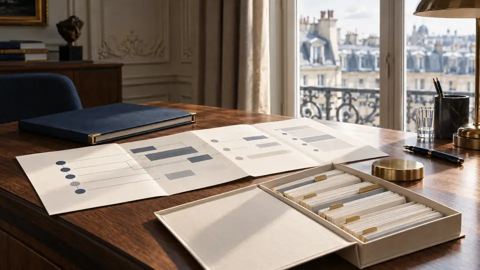 Rapport de continuité, carte de passation et éléments de preuve opérationnelle posés sur un bureau.